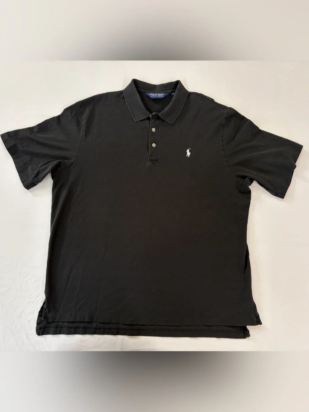 Polo Golf by Ralph Lauren Men's Black Short-Sleeve Polo Shirt XL w/Pony